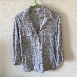James Peres black and gray button down
